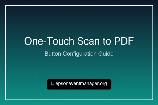 How to Configure Epson Scanner Buttons for Instant Scan to PDF